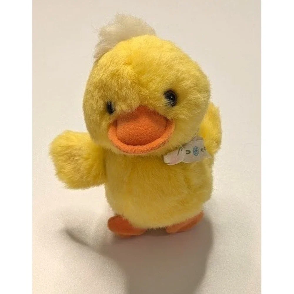 Vintage Plush Chosun International Small With Ribbon Duck Stuffed Animal